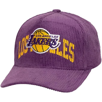 Mützen gebogen violett snapback Arch Stamp Pro der Los Angeles Lakers NBA von Mitchell & Ness