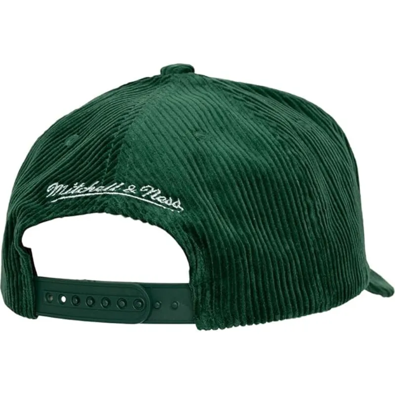 grune-gebogene-snapback-cap-arch-stamp-pro-von-anaheim-ducks-nhl-von-mitchell-ness