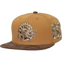 braune-verstellbare-flatcap-coffee-strapback-der-toronto-raptors-nba-von-mitchell-ness