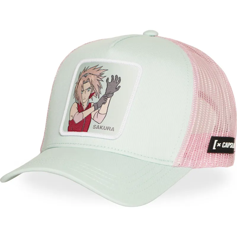 trucker-cap-grun-und-rosa-sakura-haruno-ns6-sakb-naruto-von-capslab