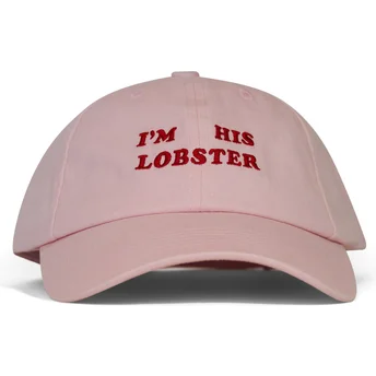 Mützen gebogen rosa verstellbares band I'm His Lobster von Pica Pica