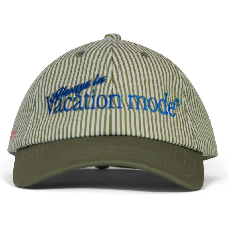 casquette-courbee-verte-ajustable-vacation-mode-searsucker-pica-pica