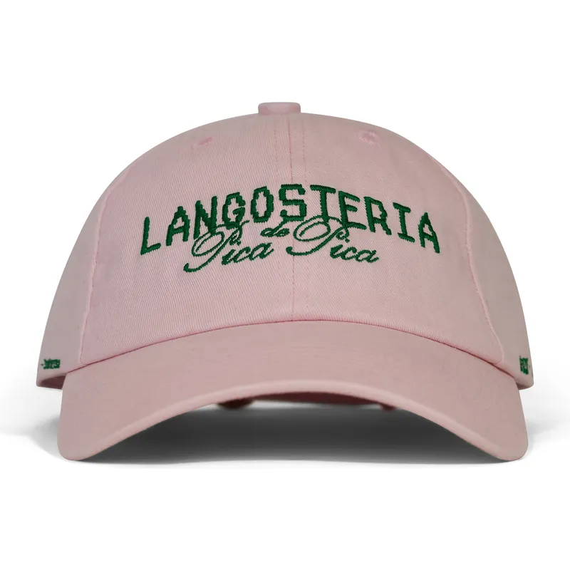 gebogene-rosa-verstellbare-kappe-langosteria-pica-von-pica-pica gebogene-rosa-verstellbare-kappe-langosteria-pica-von-pica-pica