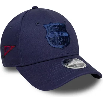 Mützen gebogen marineblau snapback für Kinder 9FORTY M-Crown Graphic der FC Barcelona LALIGA von New Era