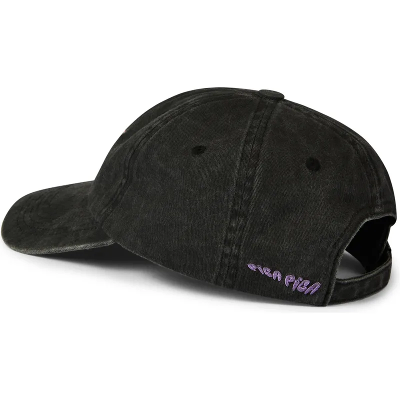 schwarze-verstellbare-curved-cap-champagne-mami-washed-von-pica-pica