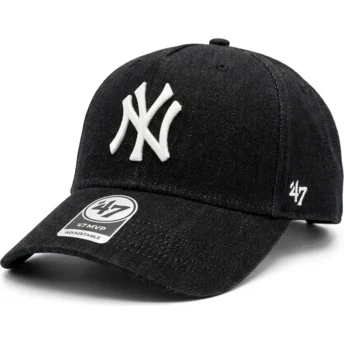Mützen gebogen schwarz snapback MVP DT Denim der New York Yankees MLB von 47 Brand