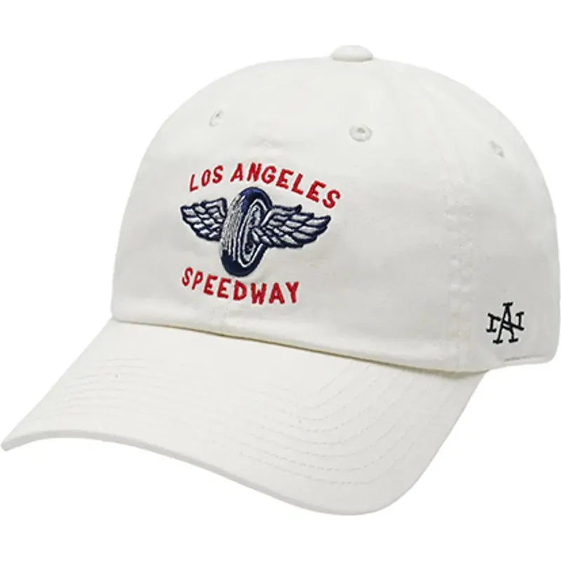 casquette-courbee-beige-ajustable-los-angeles-speedway-ballpark-american-needle