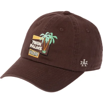 Mützen gebogen braun verstellbares band Twin Palms Village Ballpark von American Needle