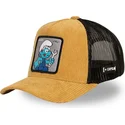 trucker-cap-braun-und-schwarz-schlumpf-handy-smu-handy-die-schlumpfe-von-capslab