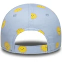 blaue-gebogene-verstellbare-kappe-fur-kinder-9forty-summer-all-over-print-der-new-york-yankees-mlb-von-new-era