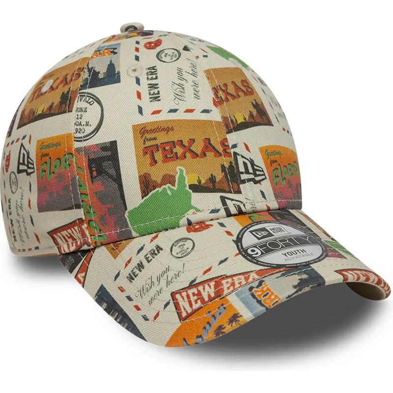 mehrfarbige-verstellbare-gebogene-kappe-fur-kinder-9forty-location-all-over-print-von-new-era