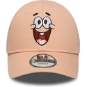 gebogene-rosa-verstellbare-kappe-fur-kinder-9forty-face-patricio-estrella-spongebob-von-new-era
