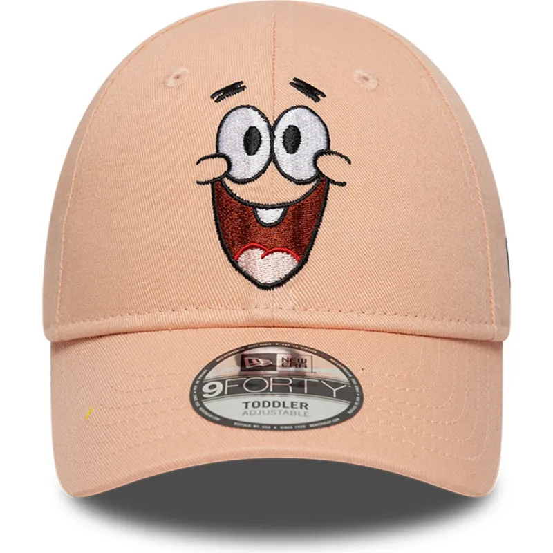 casquette-courbee-rose-ajustable-pour-enfant-9forty-face-patrick-etoile-mer-bob-l-eponge-new-era