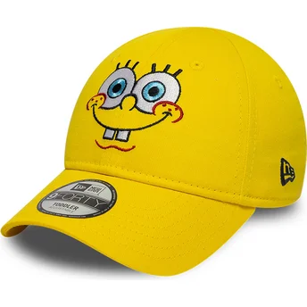Mützen gebogen gelb verstellbares band für Kinder 9FORTY Face der Bob Esponja von New Era