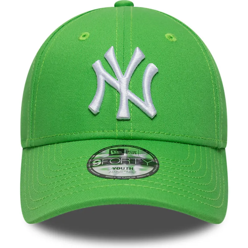 casquette-courbee-verte-ajustable-pour-enfant-9forty-essential-new-york-yankees-mlb-new-era