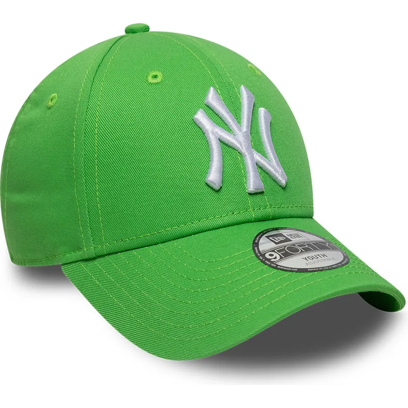 grune-gebogene-verstellbare-kappe-fur-kinder-9forty-essential-von-new-york-yankees-mlb-von-new-era grune-gebogene-verstellbare-kappe-fur-kinder-9forty-essential-von-new-york-yankees-mlb-von-new-era