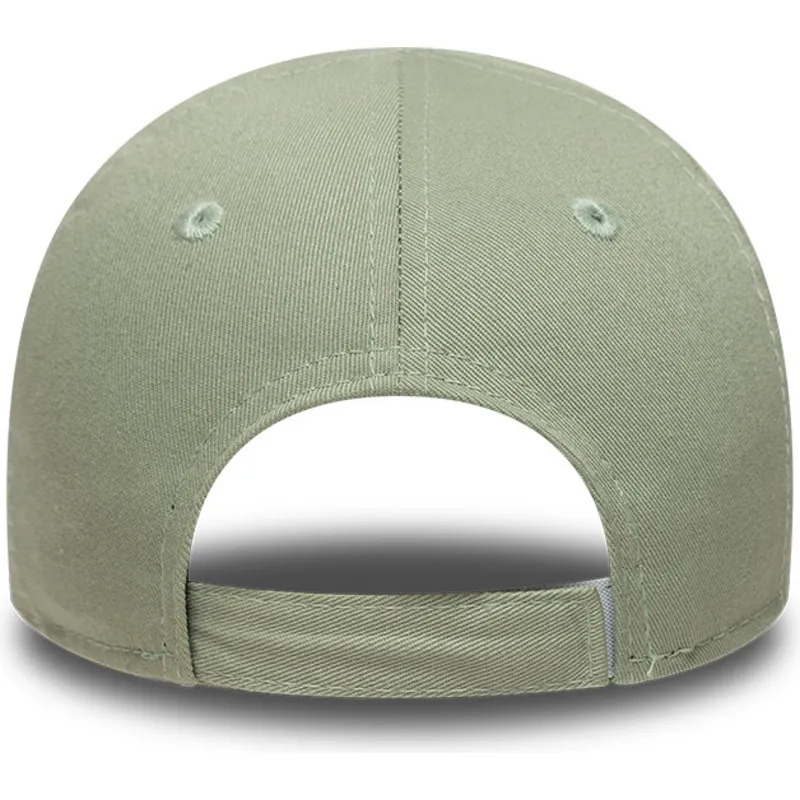 grune-gebogene-verstellbare-kappe-fur-kinder-9forty-summer-icon-der-new-york-yankees-mlb-von-new-era