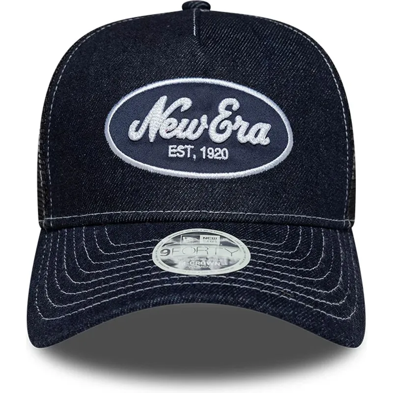 damen-trucker-cap-marineblau-9forty-m-crown-a-frame-von-new-era