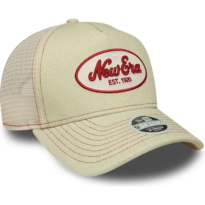 casquette-trucker-beige-pour-femme-9forty-m-crown-a-frame-new-era