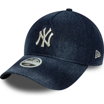Mützen gebogen marineblau verstellbares band 9TWENTY A Frame Denim der New York Yankees MLB von New Era