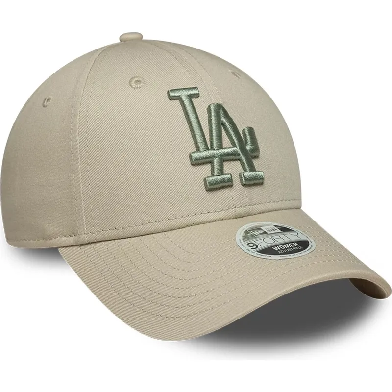 beige-verstellbare-curved-cap-mit-grunem-logo-fur-damen-9forty-league-essential-der-los-angeles-dodgers-mlb-von-new-era beige-verstellbare-curved-cap-mit-grunem-logo-fur-damen-9forty-league-essential-der-los-angeles-dodgers-mlb-von-new-era