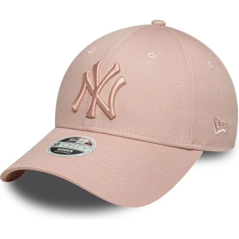 rosa-verstellbare-curved-cap-mit-rosa-logo-fur-damen-9forty-league-essential-der-new-york-yankees-mlb-von-new-era rosa-verstellbare-curved-cap-mit-rosa-logo-fur-damen-9forty-league-essential-der-new-york-yankees-mlb-von-new-era