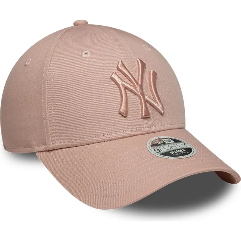 rosa-verstellbare-curved-cap-mit-rosa-logo-fur-damen-9forty-league-essential-der-new-york-yankees-mlb-von-new-era rosa-verstellbare-curved-cap-mit-rosa-logo-fur-damen-9forty-league-essential-der-new-york-yankees-mlb-von-new-era
