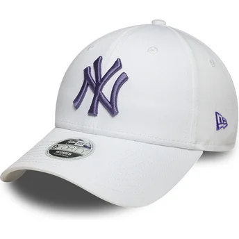 Mützen gebogen weiß verstellbares band 9FORTY League Essential der New York Yankees MLB von New Era