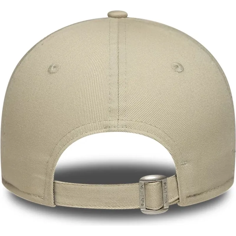 beige-verstellbare-curved-cap-fur-damen-9forty-metallic-der-new-york-yankees-mlb-von-new-era