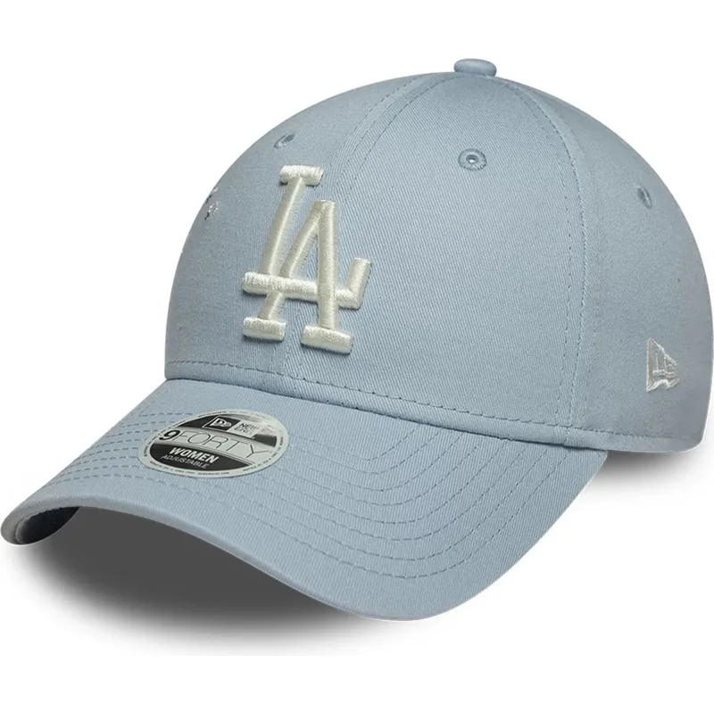 casquette-courbee-bleue-ajustable-pour-femme-9forty-floral-icon-los-angeles-dodgers-mlb-new-era