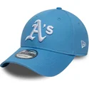 hellblaue-verstellbare-curved-cap-9forty-league-essential-der-oakland-athletics-mlb-von-new-era