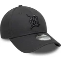 casquette-courbee-noire-ajustable-avec-logo-noir-9forty-team-outline-detroit-tigers-mlb-new-era
