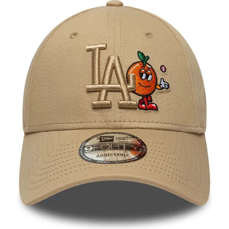 casquette-courbee-marron-ajustable-avec-logo-marron-9forty-tonal-icon-los-angeles-dodgers-mlb-new-era