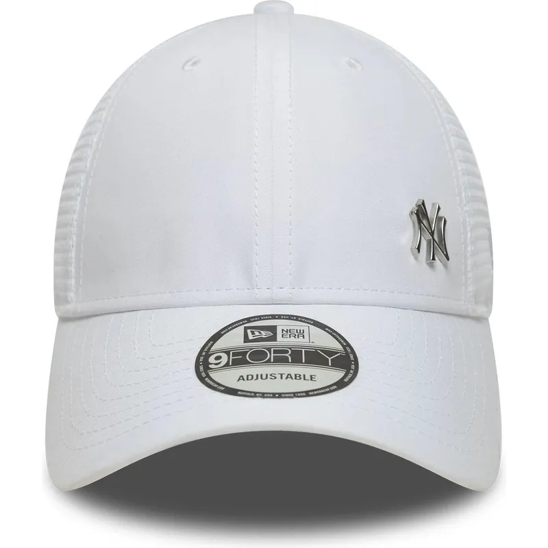 weisse-verstellbare-9forty-flawless-trucker-cap-der-new-york-yankees-mlb-von-new-era