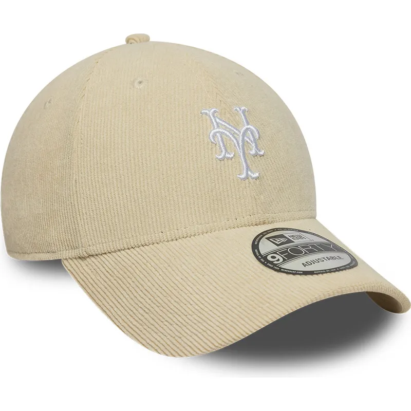 beige-gebogene-verstellbare-9forty-soft-cord-kappe-der-new-york-mets-mlb-von-new-era beige-gebogene-verstellbare-9forty-soft-cord-kappe-der-new-york-mets-mlb-von-new-era