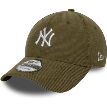 Casquette courbée verte ajustable 9FORTY Soft Cord New York Yankees MLB New Era