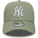 casquette-courbee-verte-snapback-e-frame-league-essential-new-york-yankees-mlb-new-era