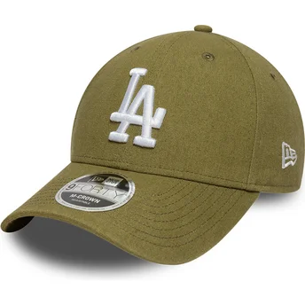 Mützen gebogen grün snapback 9FORTY M-Crown Linen der Los Angeles Dodgers MLB von New Era