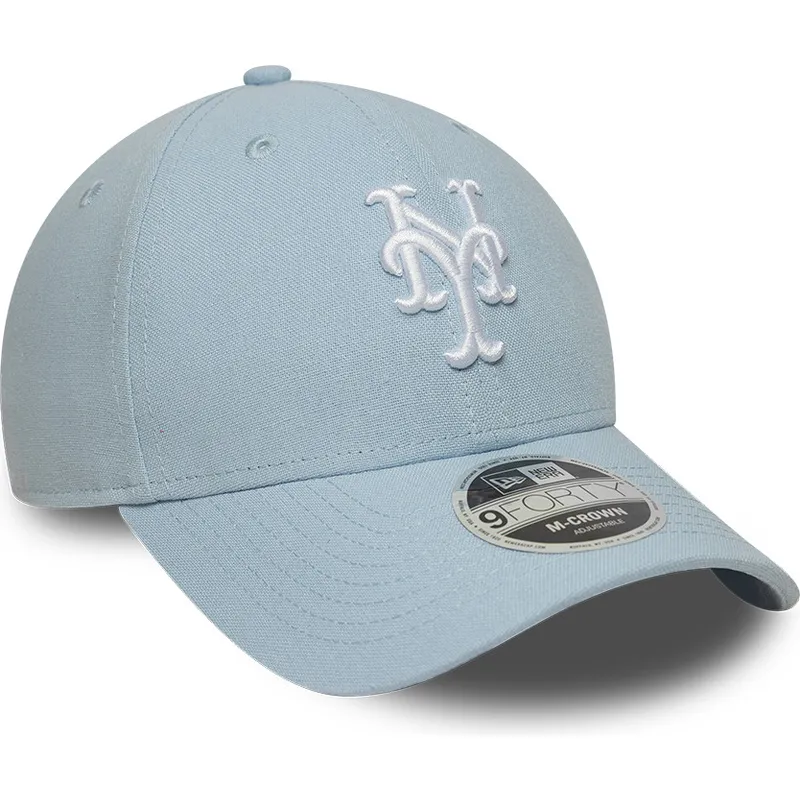casquette-courbee-bleue-claire-snapback-9forty-m-crown-linen-new-york-mets-mlb-new-era