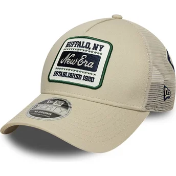 Mützen gebogen beige snapback 9FORTY M-Crown A Frame Multi Patch von New Era