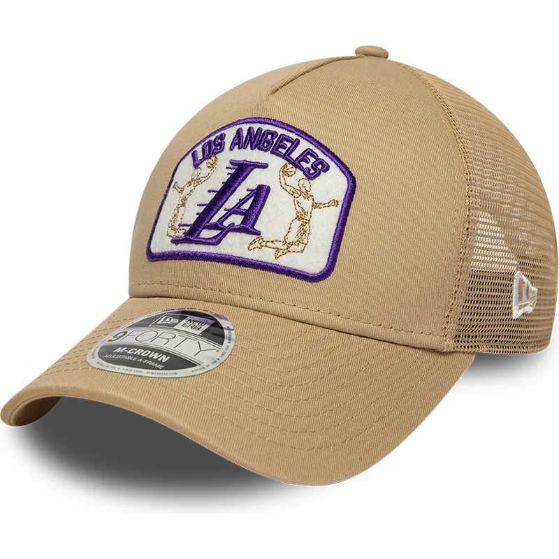 trucker-cap-beige-9forty-m-crown-a-frame-der-los-angeles-lakers-nba-von-new-era trucker-cap-beige-9forty-m-crown-a-frame-der-los-angeles-lakers-nba-von-new-era