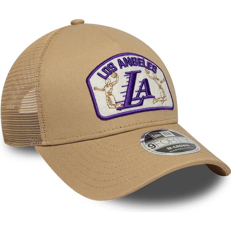 trucker-cap-beige-9forty-m-crown-a-frame-der-los-angeles-lakers-nba-von-new-era trucker-cap-beige-9forty-m-crown-a-frame-der-los-angeles-lakers-nba-von-new-era