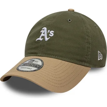 Mützen gebogen mehrfarbig verstellbares band 9TWENTY Mini Washed Contrast der Oakland Athletics MLB von New Era