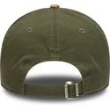 grune-und-braune-verstellbare-curved-cap-9twenty-mini-washed-contrast-der-oakland-athletics-mlb-von-new-era