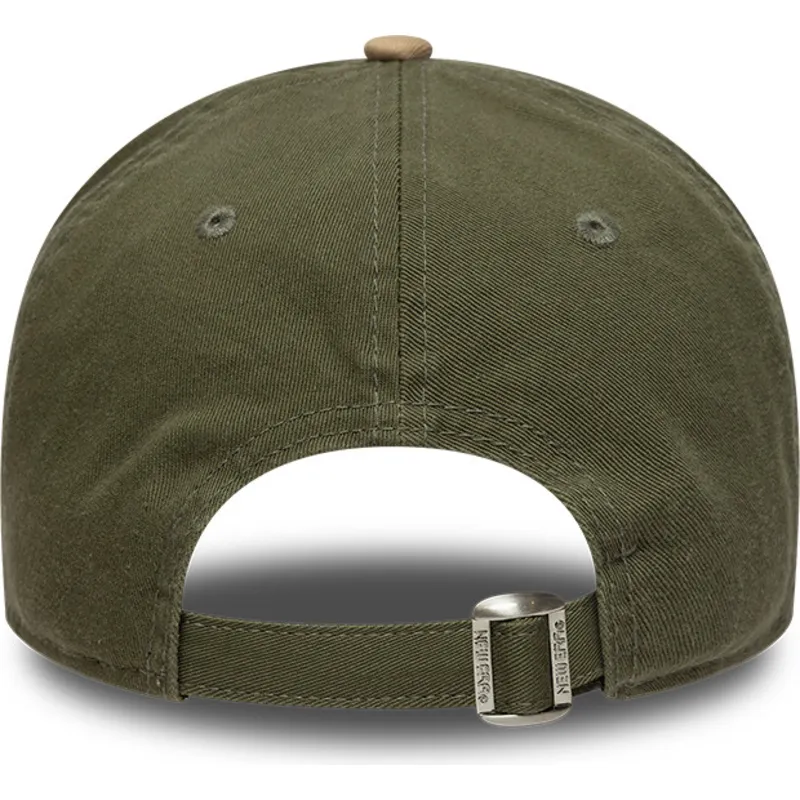 casquette-courbee-verte-et-marron-ajustable-9twenty-mini-washed-contrast-oakland-athletics-mlb-new-era