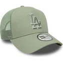 casquette-trucker-verte-avec-logo-vert-a-frame-outline-los-angeles-dodgers-mlb-new-era