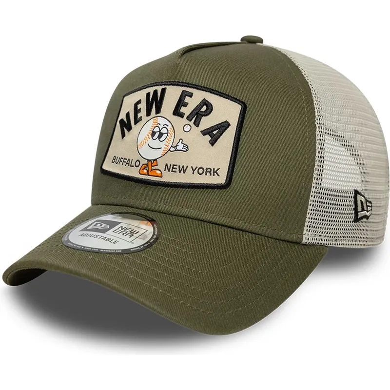 grune-trucker-kappe-a-frame-summer-patch-von-new-era grune-trucker-kappe-a-frame-summer-patch-von-new-era