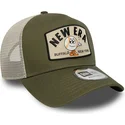 grune-trucker-kappe-a-frame-summer-patch-von-new-era