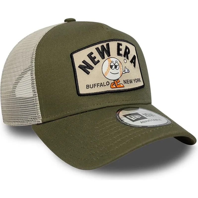 grune-trucker-kappe-a-frame-summer-patch-von-new-era grune-trucker-kappe-a-frame-summer-patch-von-new-era