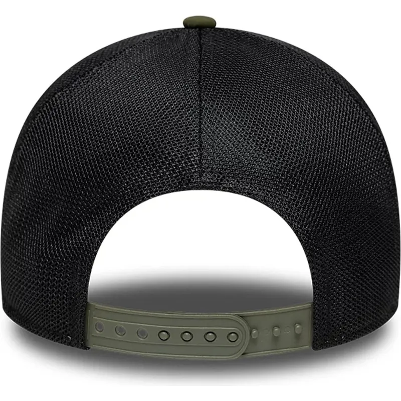 casquette-trucker-verte-avec-logo-noir-a-frame-sport-los-angeles-dodgers-mlb-new-era